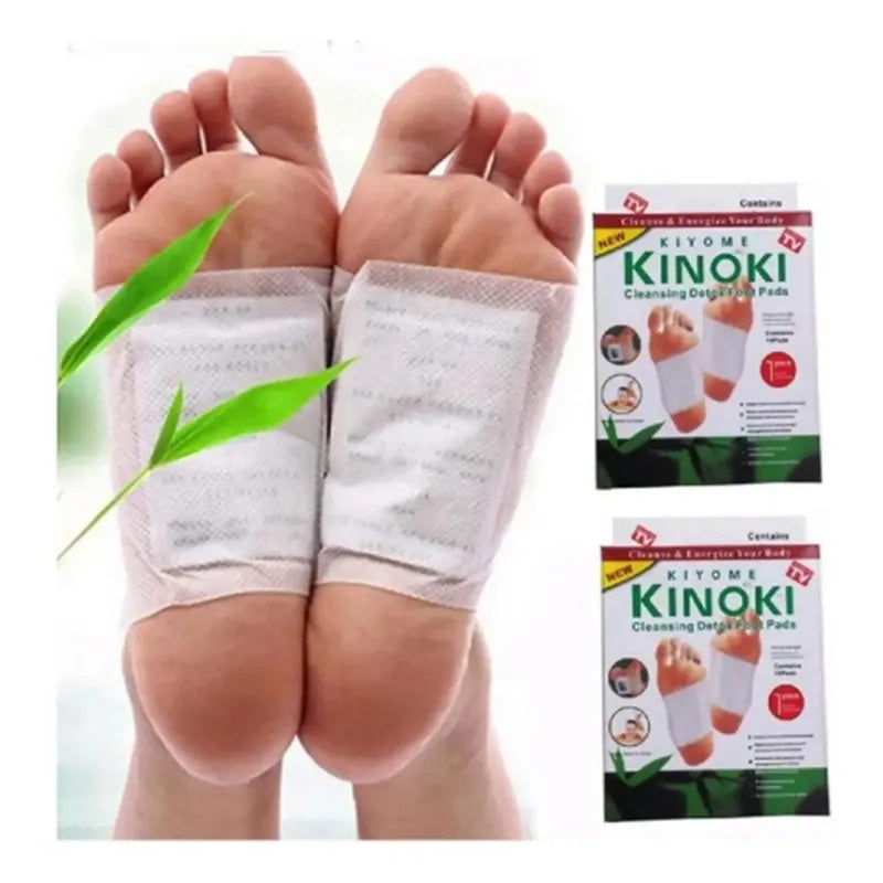 Parches Detox Kinoki Para Pies Desintoxificación Pack 200 Neutra