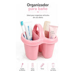 Escurridor Organizador Cubiertos 4 Divisiones Plastico Celeste