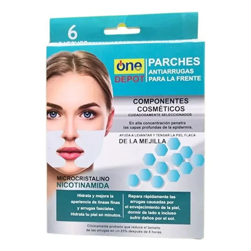 Set De 6 Parches De Gel Antiarrugas Para Mejillas Normal Día/noche