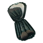 Set 5 Brochas Maquillaje  Cajita Estuche En Forma De Ostra