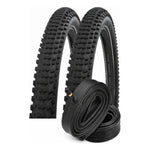 X2 Neumáticos +  Camaras De Bicicleta Aro 27.5 X 2.35 Mtb Negro