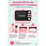 Camara Infantil Digital Fotofrafica Imprension Instantanea Celeste
