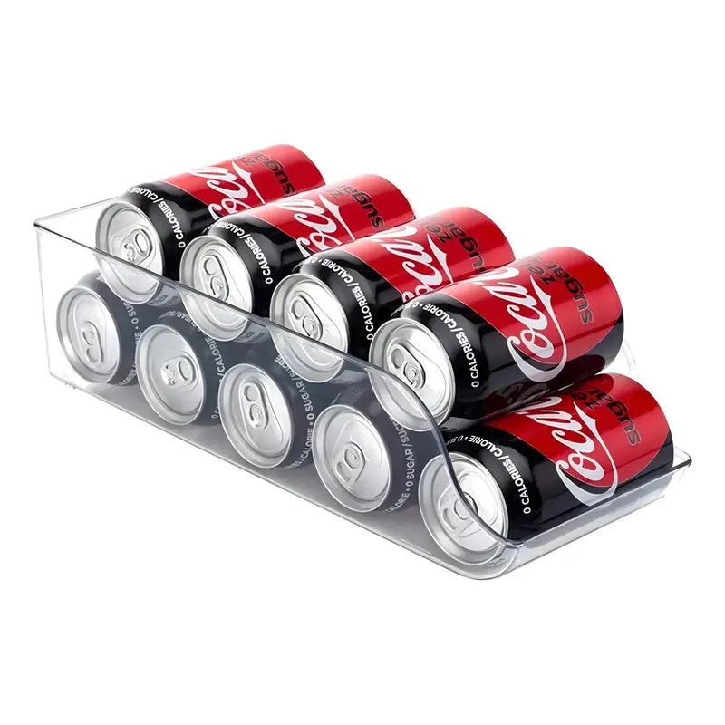 Organizador Acrílico Transparente Para Latas De Refrigerador 35x13.8 Cm