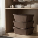 X3 Caja Cesta Organizadora Plastica Con Tapa Apilable 24ltrs
