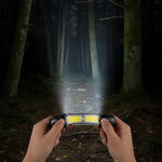 Linterna Frontal Recargable Led Con 2 Luces Para Cabeza Blanca Negra