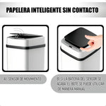 Basurero Con Sensor Automático Inteligente Para Baño Y Cocina Arcashopping Blanco