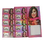 Pestañas Hechas A Mano 10 Pares Paquete Individual Belleza  Negro