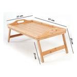 Mesa Bandeja Desayuno De Bambú Para Cama Plegable Portátil  Madera