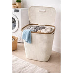 Canasto Rattan De Plastico Para Ropa Sucia Con Tapa Cesto