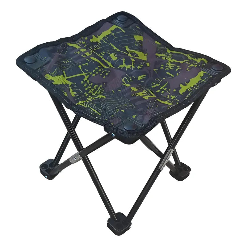 X2 Taburete Plegable Silla Portátil Camping Piso De Acampar Camufle