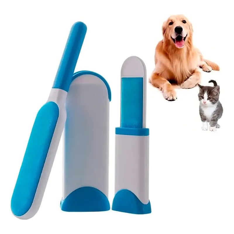 Peine Cepillo Quitapelusas Para Perro, Gato Y Conejo Con Pelo Largo Azul