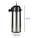 Termo Sifon 1.9lts Agua Caliente 12h Frío 24h Acero Vidrio