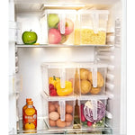 4 Caja Organizadora Para Refrigerador Cocina Transparente Transparente