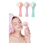 Cepillo Limpieza Facial Exfoliante Doble Cara Manual Masaje