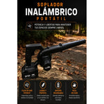 Sopladora Aire Secado Auto Tasbel Inalambrica Soplador Hojas Negro
