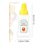 Mini Botellas Exprimibles Salsas Portátil Lonchera X4