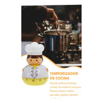 Temporizador Analógico Yiding 60 Minutos Cocina Mini Chef