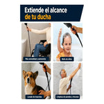 X1 Manguera Flexible Ducha 2 Metro Negra Mate Universal Negro Mate