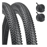 X2 Neumáticos + 2 Cámara Bicicleta Aro 27.5 X2.125 Schrader Negro