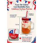 X6 Vaso De Vidrio Con Bombilla Para Celebrar Fechas Patrias Fechas Patrias