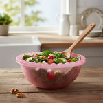 X2 Recipiente Ensalada Bowl Redondo Plastico Multiuso 3.5lts