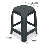 Pack De 3 Pisos Plastico Taburete Cuadrado Banco Silla 46cm