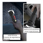 Linterna Táctica 4en1 Emergencia Martillo Seguridad Usb Lint Blanco Negro