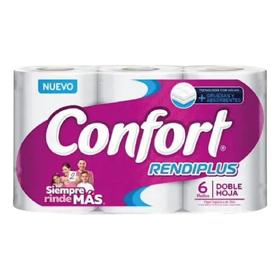 Papel Higiénico Confort Rendiplus 20 Metros 48 Rollos