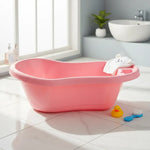 Bañera Bebe Niños Plástico Tina Bebe Ergonómica 72cm Liviana Rosa Liso