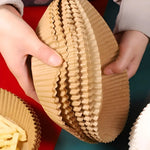 50 Platos Papel Airfryer Antiadherente 20cm Desechables Marrón Claro