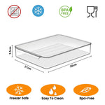 X2 Organizadora Refrigerador Con Tapa Contenedor Acrílico Transparente