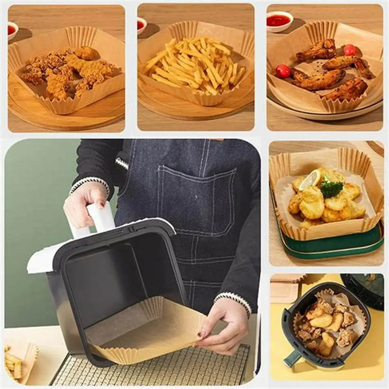 Bandeja De Papel Para Freidora De Aire- Air Fryer X50 Piezas