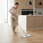 Mopa Algodón 60 Cm Con Mango + Repuesto Eficiencia Absorción Blanca