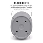 X1 Macetero Mediano Texturizado Con Plato Decoración Hogar Verde Oliva Texturizado