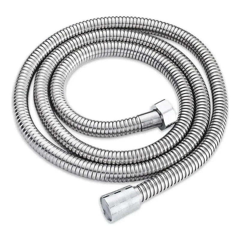 Manguera Ducha Flexible Extensible Acero Inoxidable 1,5mtrs Cromado Brillante