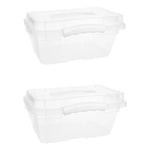 Cajas Organizadora Con Tapa Y Manilla Plastica 6 Litros