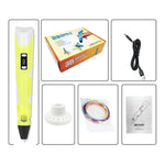 Bolígrafo Lapiz Impresora 3d Con Pantalla + Insumos Color Amarillo