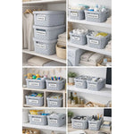 X3caja Organizadora Canasto Plastico Rattan Con Tapa 23x31cm