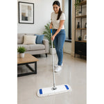 Mopa Algodón 60 Cm Con Mango + Repuesto Eficiencia Absorción Blanca