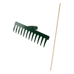 Rastrillo Barre Hojas Con Mango Para Jardineria 12 Dientes