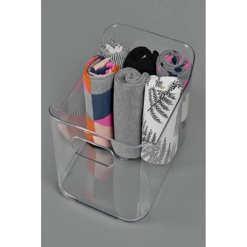 Pack De 4 Caja Organizadora Refrigerador Sin Tapa  Acrilico Transparente