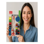 Kit De Agujas Hilos Cinta Accesorios Para Costura 28 Piezas