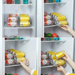 X4 Organizador De Bebidas Lata Refrigerador Bebida Cerveza Transparente