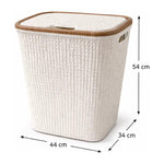 Canasto Rattan De Plastico Para Ropa Sucia Con Tapa Cesto