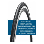X2 Neumáticos Bicicleta Aro 700x25c Plegables + 2 Cámaras Negro