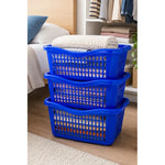 3 Cestas Apilables Organizadoras Anidable De 4 Litros Azul
