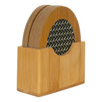 Pack 6 Posavasos De Madera Elegantes Con Aislamiento Termico