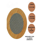 Pack 6 Posavasos De Madera Elegantes Con Aislamiento Termico