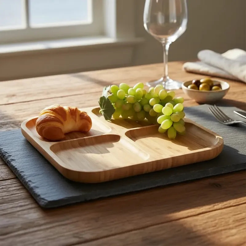 X3 Tabla  Para Servir Aperitivos Y Picoteo Bambú Picnic