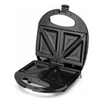 Sandwichera Eléctrica Raf 750w 2 Puestos Placas Fijas Negra Negro